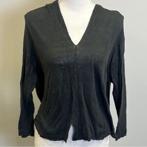 Black V-Neck Women's Small Inhabit Cardigan
